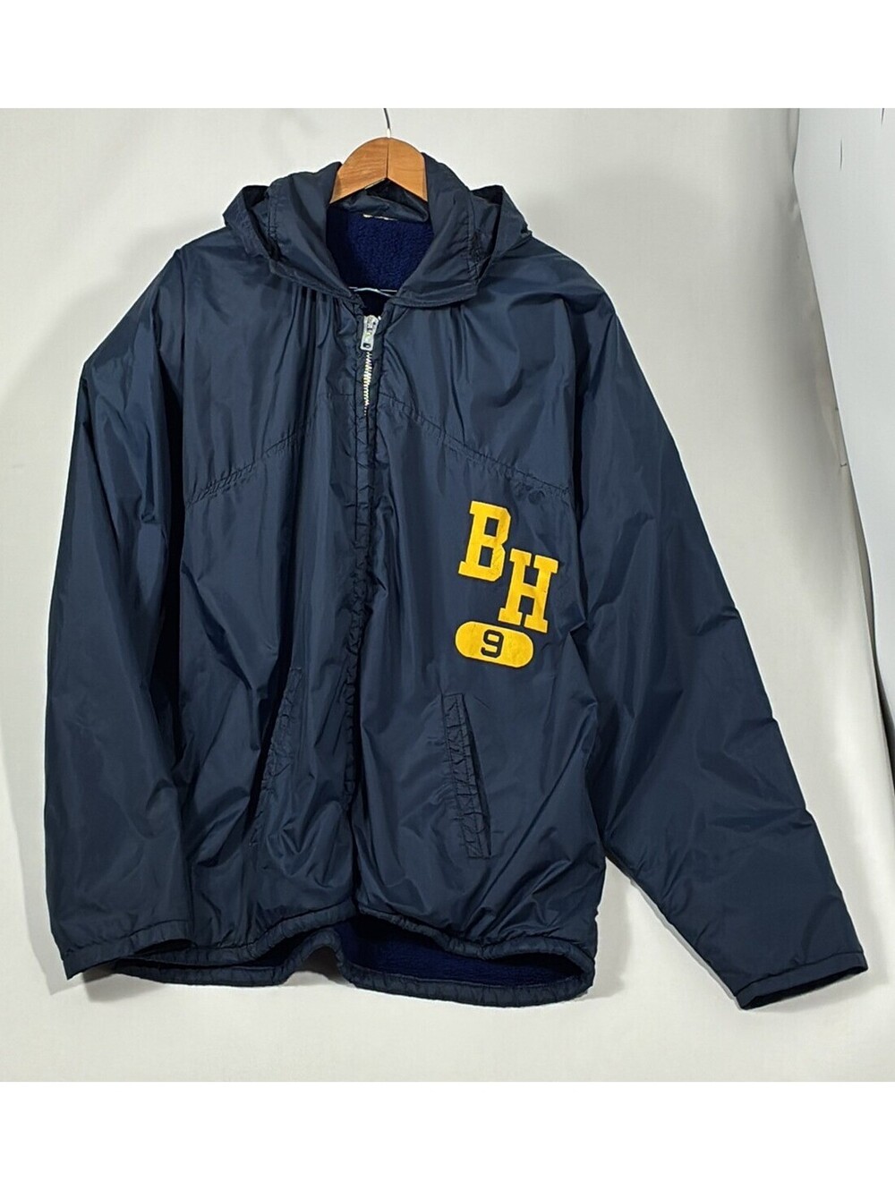 70s Vintage Black Hills Fleece Lined Coach Jacket Hooded
